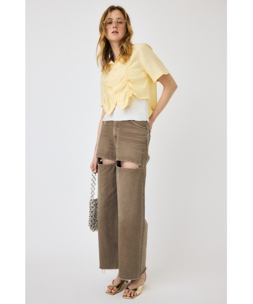 MOUSSY(マウジー)の「SUCKER CHECK シャツ ブラウス(シャツ/ブラウス・レディース・ライトイエロー/ブラック/ブルー・FREE)」の9枚目の写真