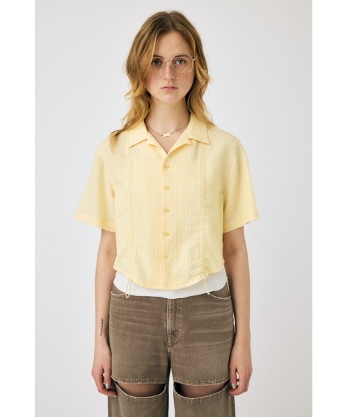 MOUSSY(マウジー)の「SUCKER CHECK シャツ ブラウス(シャツ/ブラウス・レディース・ライトイエロー/ブラック/ブルー・FREE)」の6枚目の写真