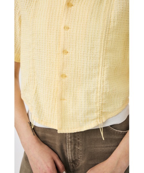 MOUSSY(マウジー)の「SUCKER CHECK シャツ ブラウス(シャツ/ブラウス・レディース・ライトイエロー/ブラック/ブルー・FREE)」の16枚目の写真