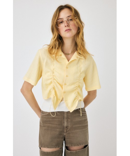 MOUSSY(マウジー)の「SUCKER CHECK シャツ ブラウス(シャツ/ブラウス・レディース・ライトイエロー/ブラック/ブルー・FREE)」の5枚目の写真