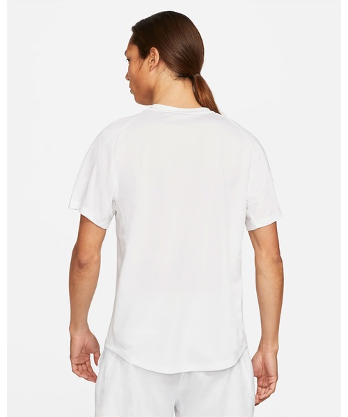 NIKE(ナイキ)の「《NIKEアパレル》コートDRIーFITヴィクトリーS/Sトップ(Tシャツ/カットソー・メンズ・ホワイト/ブラック・XL/L/M/S/2XL)」の5枚目の写真