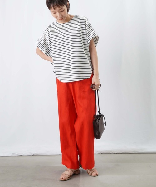 LUCA/LADY LUCK LUCA(ルカ/レディラックルカ)の「LC/LLL ポンチローマサイドボリュームプルオーバー(Tシャツ/カットソー・レディース・その他/ネイビー/オフホワイト・FREE)」の5枚目の写真