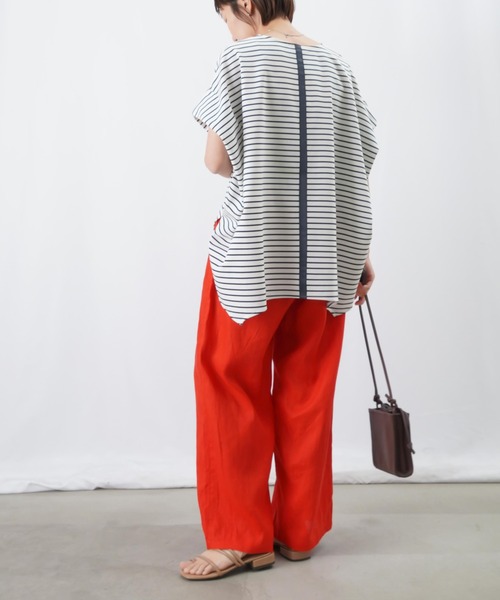 LUCA/LADY LUCK LUCA(ルカ/レディラックルカ)の「LC/LLL ポンチローマサイドボリュームプルオーバー(Tシャツ/カットソー・レディース・その他/ネイビー/オフホワイト・FREE)」の7枚目の写真