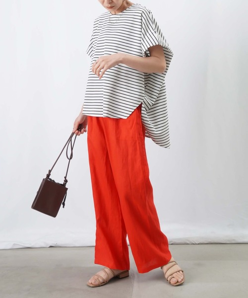 LUCA/LADY LUCK LUCA(ルカ/レディラックルカ)の「LC/LLL ポンチローマサイドボリュームプルオーバー(Tシャツ/カットソー・レディース・その他/ネイビー/オフホワイト・FREE)」の8枚目の写真