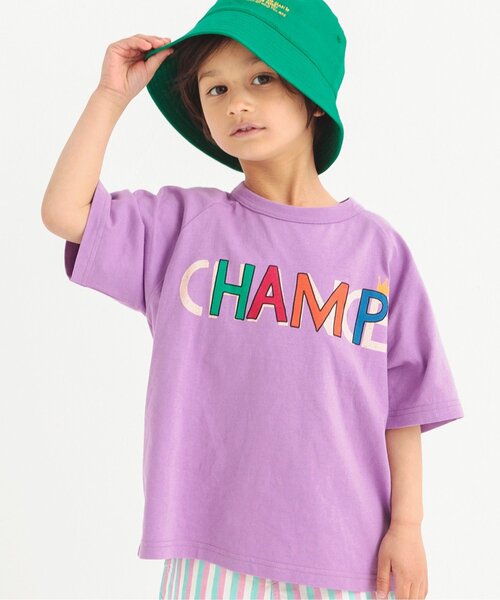 BREEZE(ブリーズ)の「4色2柄ロゴTシャツ(Tシャツ/カットソー・キッズ・パープル/グリーン/レインボー/ライム・80/90/100/110/120/130/140)」の1枚目の写真