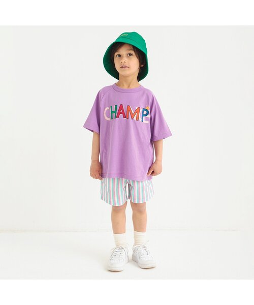 BREEZE(ブリーズ)の「4色2柄ロゴTシャツ(Tシャツ/カットソー・キッズ・パープル/グリーン/レインボー/ライム・80/90/100/110/120/130/140)」の12枚目の写真