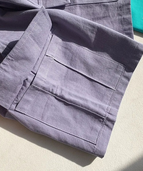 Bambin（ボンバン）の「【 Bambin / ボンバン 】 カーゴ ハーフパンツ（カーゴパンツ・キッズ・ベージュ/パープル/マスタード/グリーン/チャコールグレー・100/110/120/130/140）」の20枚目の写真