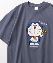 make a ray!（メイク ア レイ！）の「【Doraemon/ドラえもん】ドラえもん＆ジャイアン BIGサガラ刺繍デザイン ワイドシルエット クルーネックTシャツ/半袖Tシャツ（Tシャツ/カットソー・メンズ）」