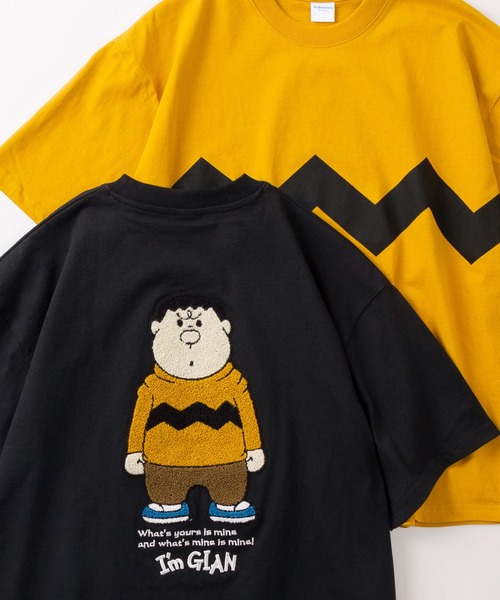 make a ray!(メイク ア レイ!)の「【Doraemon/ドラえもん】ドラえもん&ジャイアン BIGサガラ刺繍デザイン ワイドシルエット クルーネックTシャツ/半袖Tシャツ(Tシャツ/カットソー・レディース・グレイッシュブルー/ブラック/ホワイト/マスタード・M/L)」の3枚目の写真