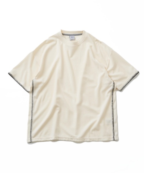 NO NEED(ノーニード)の「サカリバステッチ オーバーサイズTシャツ(Tシャツ/カットソー・メンズ・オレンジ/ブラック/ホワイト・M/L)」の2枚目の写真