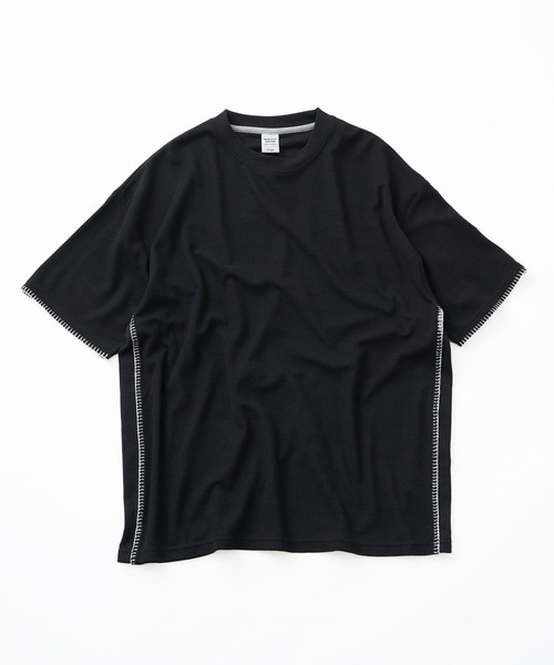 NO NEED(ノーニード)の「サカリバステッチ オーバーサイズTシャツ(Tシャツ/カットソー・メンズ・オレンジ/ブラック/ホワイト・M/L)」の3枚目の写真