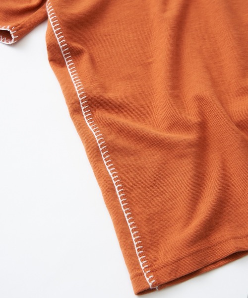 NO NEED(ノーニード)の「サカリバステッチ オーバーサイズTシャツ(Tシャツ/カットソー・メンズ・オレンジ/ブラック/ホワイト・M/L)」の9枚目の写真