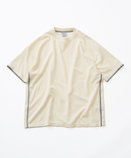 NO NEED(ノーニード)の「サカリバステッチ オーバーサイズTシャツ(Tシャツ/カットソー・メンズ・オレンジ/ブラック/ホワイト・M/L)」の4枚目の写真