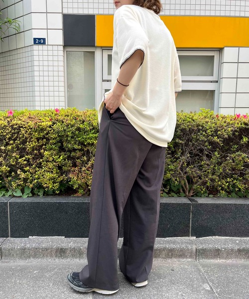 NO NEED(ノーニード)の「サカリバステッチ オーバーサイズTシャツ(Tシャツ/カットソー・メンズ・オレンジ/ブラック/ホワイト・M/L)」の21枚目の写真