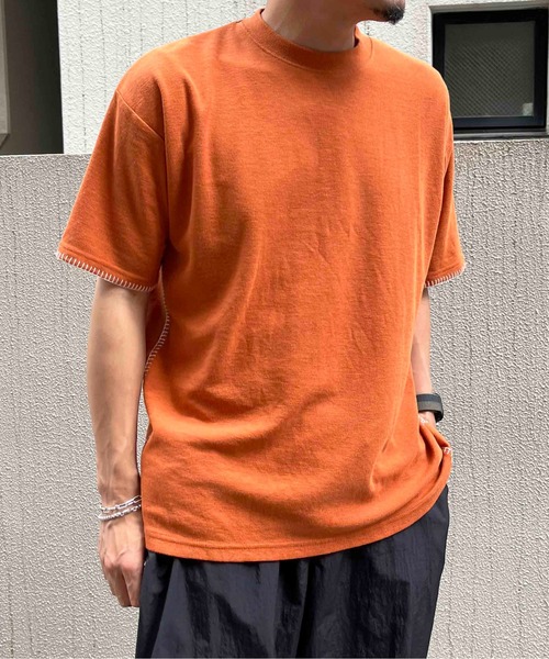 NO NEED(ノーニード)の「サカリバステッチ オーバーサイズTシャツ(Tシャツ/カットソー・メンズ・オレンジ/ブラック/ホワイト・M/L)」の20枚目の写真