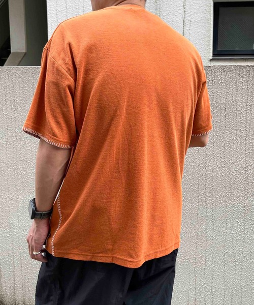 NO NEED(ノーニード)の「サカリバステッチ オーバーサイズTシャツ(Tシャツ/カットソー・メンズ・オレンジ/ブラック/ホワイト・M/L)」の18枚目の写真