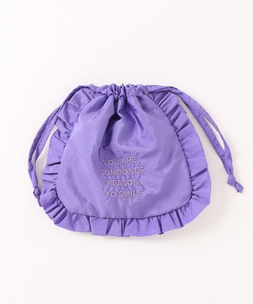 LOWRYS FARM(ローリーズファーム)の「フリルシシュウポーチ 118852(ポーチ・レディース・アイボリー/レッド/ピンク/グリーン/シルバー/ブルー/ブラック/イエロー/パープル・FREE)」の6枚目の写真