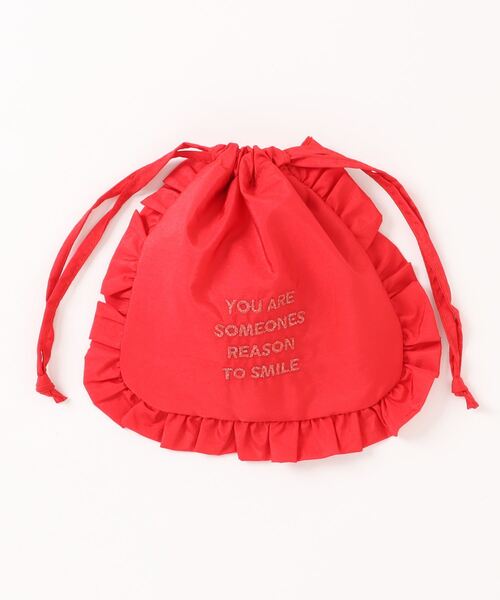 LOWRYS FARM(ローリーズファーム)の「フリルシシュウポーチ 118852(ポーチ・レディース・アイボリー/レッド/ピンク/グリーン/シルバー/ブルー/ブラック/イエロー/パープル・FREE)」の8枚目の写真