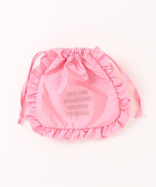 LOWRYS FARM(ローリーズファーム)の「フリルシシュウポーチ 118852(ポーチ・レディース・アイボリー/レッド/ピンク/グリーン/シルバー/ブルー/ブラック/イエロー/パープル・FREE)」の1枚目の写真