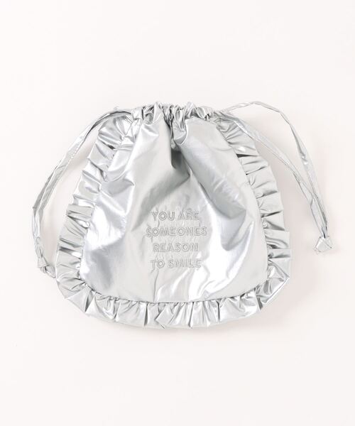 LOWRYS FARM(ローリーズファーム)の「フリルシシュウポーチ 118852(ポーチ・レディース・アイボリー/レッド/ピンク/グリーン/シルバー/ブルー/ブラック/イエロー/パープル・FREE)」の9枚目の写真