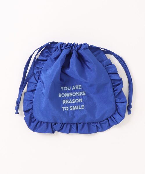 LOWRYS FARM(ローリーズファーム)の「フリルシシュウポーチ 118852(ポーチ・レディース・アイボリー/レッド/ピンク/グリーン/シルバー/ブルー/ブラック/イエロー/パープル・FREE)」の5枚目の写真