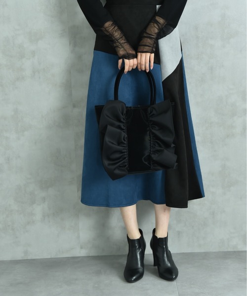 INTERPLANET（インタープラネット）の「フリルリボンＢＡＧ（トートバッグ・レディース・グレー/ブラック・フリー）」の7枚目の写真