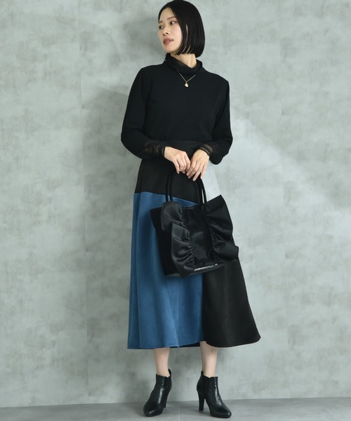 INTERPLANET（インタープラネット）の「フリルリボンＢＡＧ（トートバッグ・レディース・グレー/ブラック・フリー）」の10枚目の写真