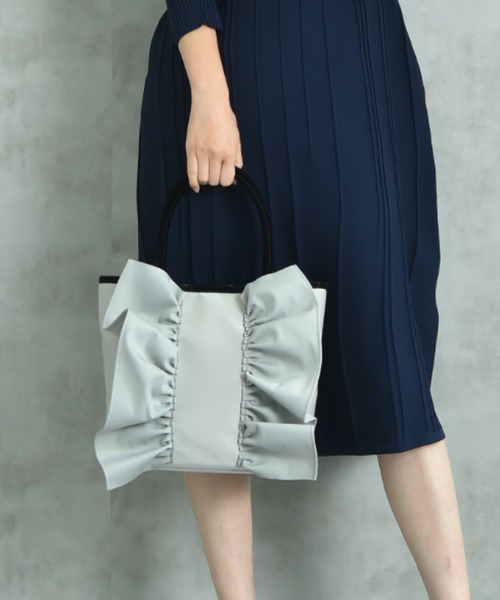 INTERPLANET（インタープラネット）の「フリルリボンＢＡＧ（トートバッグ・レディース・グレー/ブラック・フリー）」の13枚目の写真