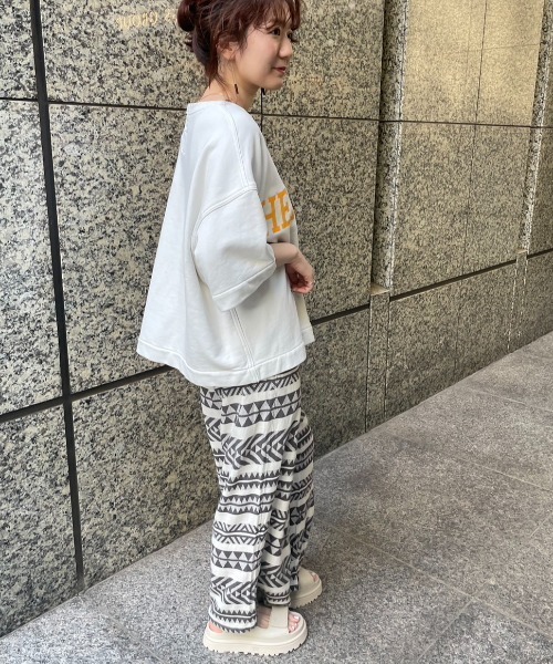 rbby ROSEBUD（アールビーバイローズバッド）の「【WEB・一部店舗限定】麻ブレンドワイドパンツ（その他パンツ・レディース・ホワイト/グリーン/ブラック/グレー/ブルー・FREE）」の12枚目の写真