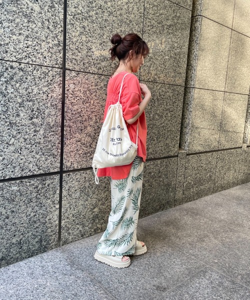 rbby ROSEBUD（アールビーバイローズバッド）の「【WEB・一部店舗限定】麻ブレンドワイドパンツ（その他パンツ・レディース・ホワイト/グリーン/ブラック/グレー/ブルー・FREE）」の15枚目の写真