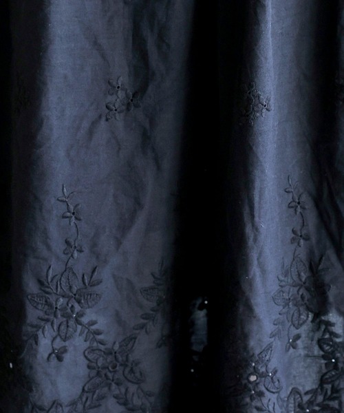 RAGEBLUE（レイジブルー）の「コットンレース切替フレアロングスカート（スカート・レディース・ブラック/ホワイト・FREE）」の22枚目の写真