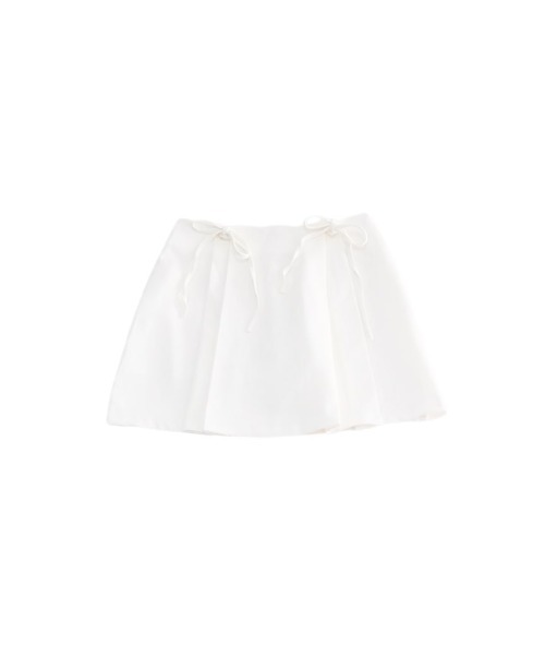 Uenui（ウニュイ）の「waste ribbon mini skirt（スカート・レディース・ベージュ/グレー/ホワイト・FREE）」の9枚目の写真