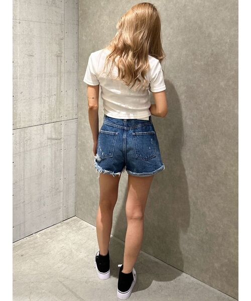 GYDA（ジェイダ）の「GLITTER GYDAショートTシャツ（Tシャツ/カットソー・レディース・オフホワイト/ブラック・FREE）」の10枚目の写真