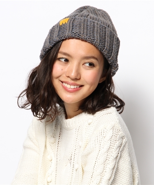 チャイハネ（チャイハネ）の「【チャイハネ】ステッチ入りシンプルニットキャップ/ビーニー（ユニセックス）（ニットキャップ/ビーニー・レディース・ホワイト/ブラウン/レッド/カーキ/グレー/ブルー/オレンジ/パープル/イエロー/ブラック・FREE）」の4枚目の写真