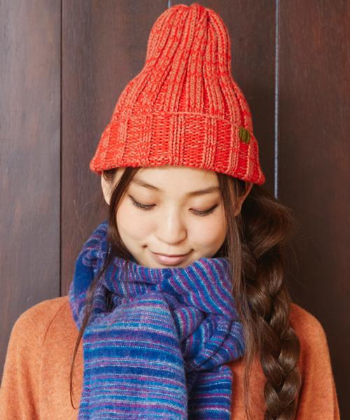 チャイハネ（チャイハネ）の「【チャイハネ】ステッチ入りシンプルニットキャップ/ビーニー（ユニセックス）（ニットキャップ/ビーニー・レディース・ホワイト/ブラウン/レッド/カーキ/グレー/ブルー/オレンジ/パープル/イエロー/ブラック・FREE）」の9枚目の写真