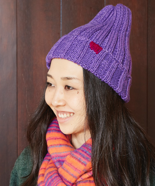 チャイハネ（チャイハネ）の「【チャイハネ】ステッチ入りシンプルニットキャップ/ビーニー（ユニセックス）（ニットキャップ/ビーニー・レディース・ホワイト/ブラウン/レッド/カーキ/グレー/ブルー/オレンジ/パープル/イエロー/ブラック・FREE）」の15枚目の写真