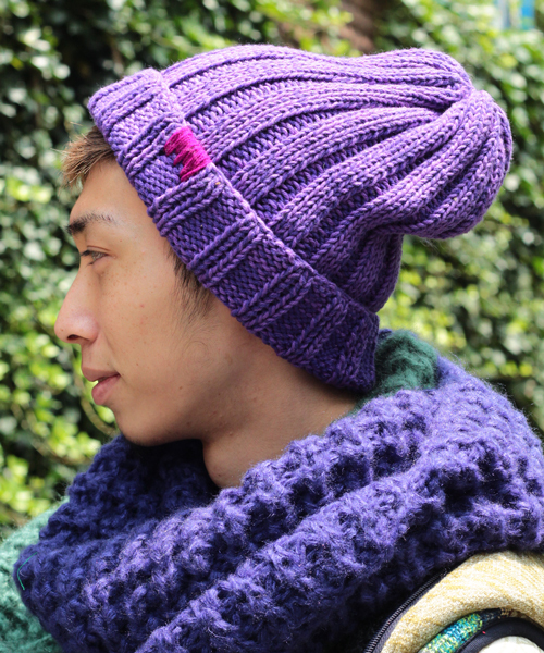 チャイハネ（チャイハネ）の「【チャイハネ】ステッチ入りシンプルニットキャップ/ビーニー（ユニセックス）（ニットキャップ/ビーニー・レディース・ホワイト/ブラウン/レッド/カーキ/グレー/ブルー/オレンジ/パープル/イエロー/ブラック・FREE）」の16枚目の写真