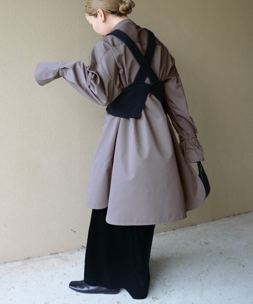 セール】バンドカラータックスリーブロングシャツ（シャツ/ブラウス