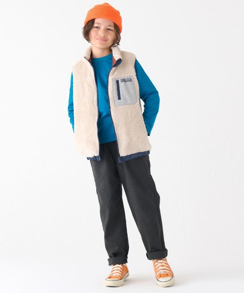 KRIFF MAYER Kid's Collection（クリフメイヤーキッズコレクション）の「ワークシルエットパンツ 綿98％（その他パンツ・キッズ・チャコール/ネイビー/ベージュ/ナチュラル・150/140/130/120/170/160）」の15枚目の写真