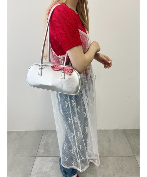 WC（ダブル シー）の「ロングハンドルショルダーバッグ（ハンドバッグ・レディース・ブラック/シルバー・FREE）」の12枚目の写真