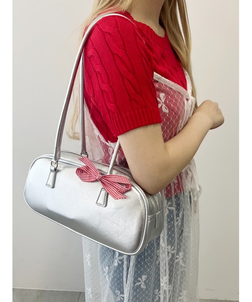 WC（ダブル シー）の「ロングハンドルショルダーバッグ（ハンドバッグ・レディース・ブラック/シルバー・FREE）」の11枚目の写真