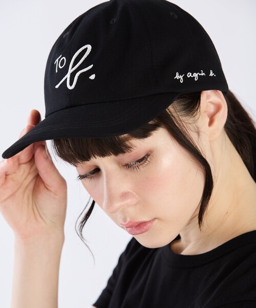 To b. by agnes b.(トゥービーバイアニエスベー)の「"To b." ビッグロゴ 刺繍 キャップ(キャップ・レディース・ブラック・FREE)」の9枚目の写真