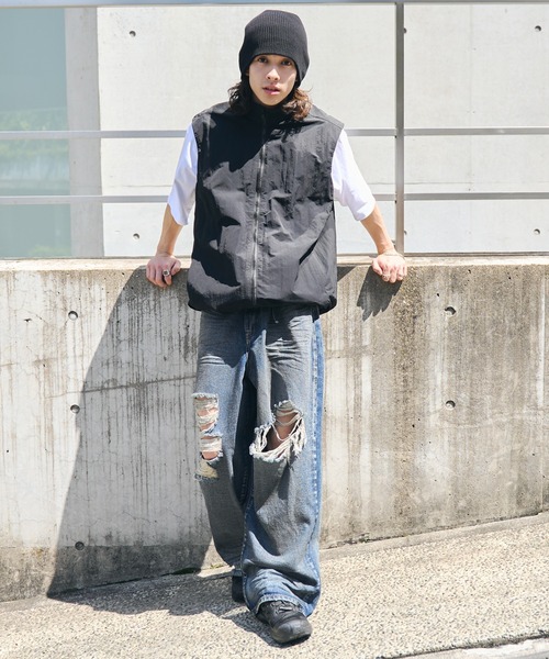 WEGO(ウィゴー)の「WEGO/スーパーバギーデストロイデニム(デニムパンツ・メンズ・コバルトブルー/スミクロ・SMALL/MEDIUM)」の14枚目の写真