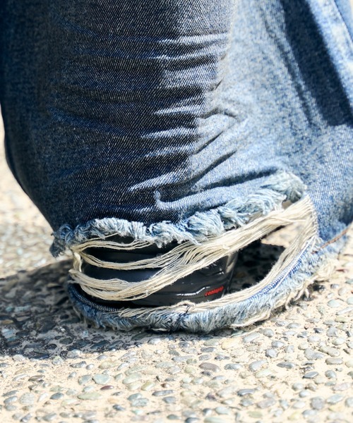 WEGO(ウィゴー)の「WEGO/スーパーバギーデストロイデニム(デニムパンツ・メンズ・コバルトブルー/スミクロ・SMALL/MEDIUM)」の17枚目の写真