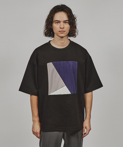 tk.TAKEO KIKUCHI(ティーケータケオキクチ)の「◆スクエア切替カットソー(Tシャツ/カットソー・メンズ・ベージュ系4/ブラック系4/ホワイト系5・04/03/02)」の11枚目の写真