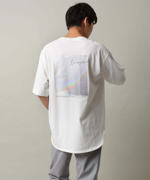 a.v.v(アーヴェヴェ)の「【HIDEYUKI SUTO×a.v.vコラボ】フォトプリントロングシルエットTシャツ(Tシャツ/カットソー・メンズ・ホワイト/ライトグレー・48/46/50/44)」の8枚目の写真