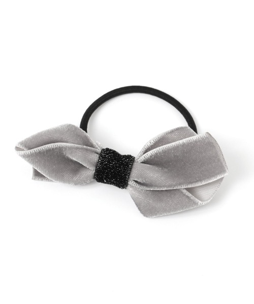 BAYFLOW（ベイフロー）の「ベロアリボンゴム（ヘアゴム・レディース・ネイビー/グレー/ブラック/ボルドー・FREE）」の3枚目の写真