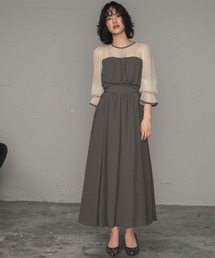 セール】ダマスクギャザードレス / damask gather dress（ドレス