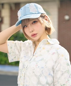 mahagrid/マハグリッド』RAW CUT DENIM BALL CAP/デニム ボール