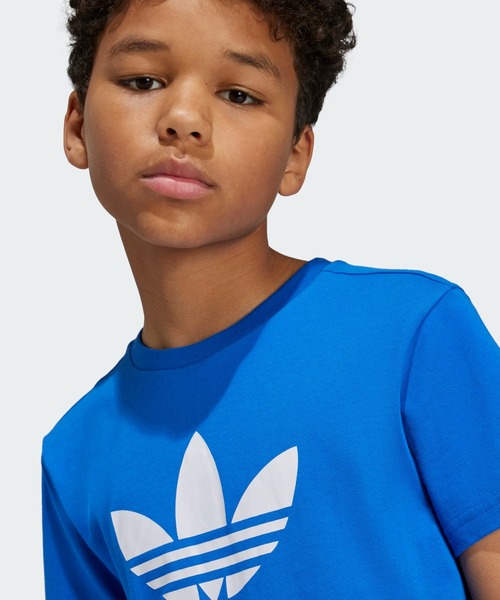 adidas（アディダス）の「トレフォイル 半袖Tシャツ キッズ / アディダスオリジナルス adidas Originals（Tシャツ/カットソー・キッズ・ブラック/ピンク/ブルー/ホワイト・140/150/160/170/130）」の16枚目の写真